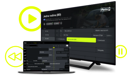 Televizní program s náhledy a popisky